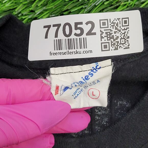 Vintage 1993 Hickory Crawdads Shirt M/L 21x26 Majestic USA - Picture 6 of 15